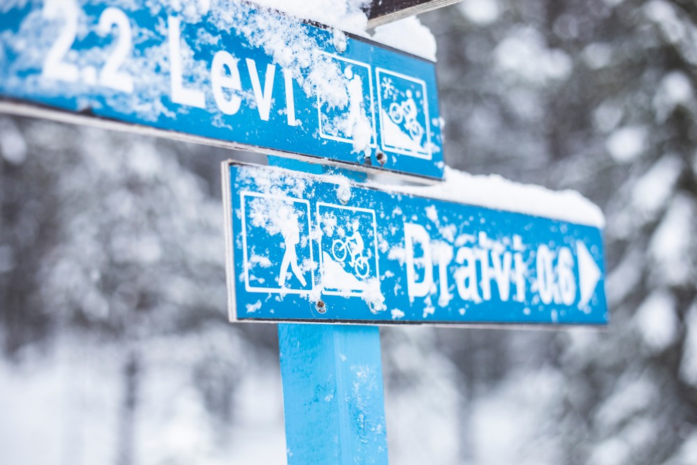 talvipyöräily, pyöräreitit, fatbike, opasteet